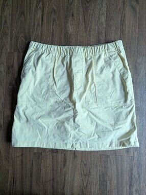 Butter Yellow Lands End Skort Size 14